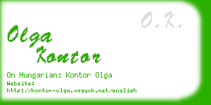 olga kontor business card